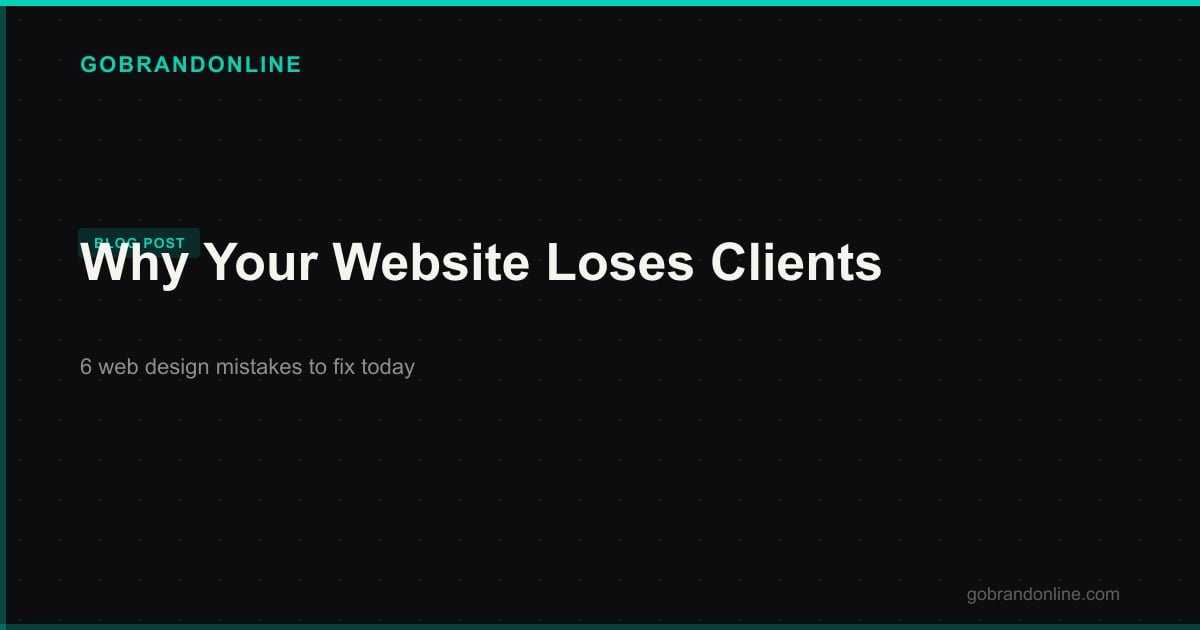 Proč váš web přichází o klienty